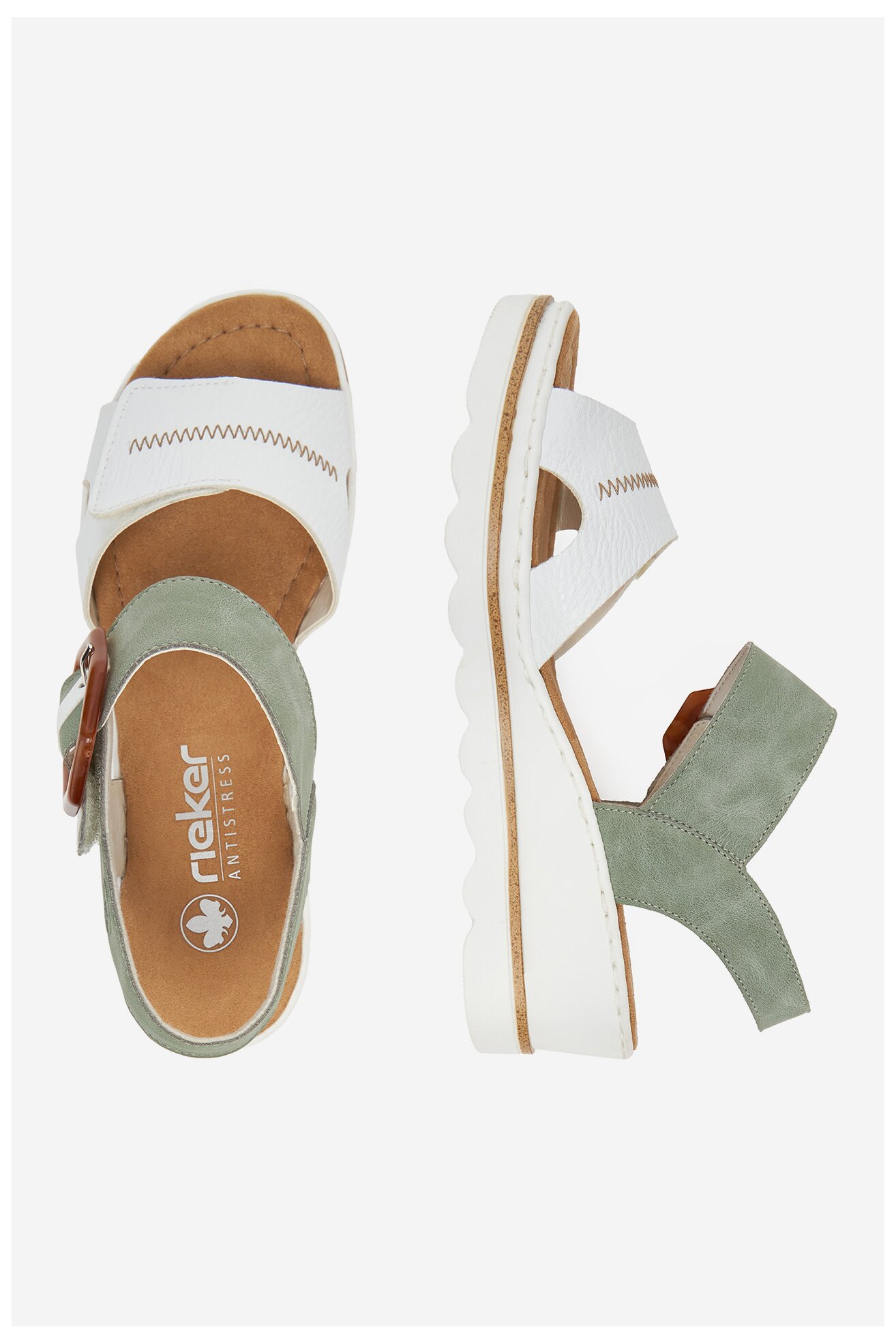 Sandale Rieker 67476-81 ALB