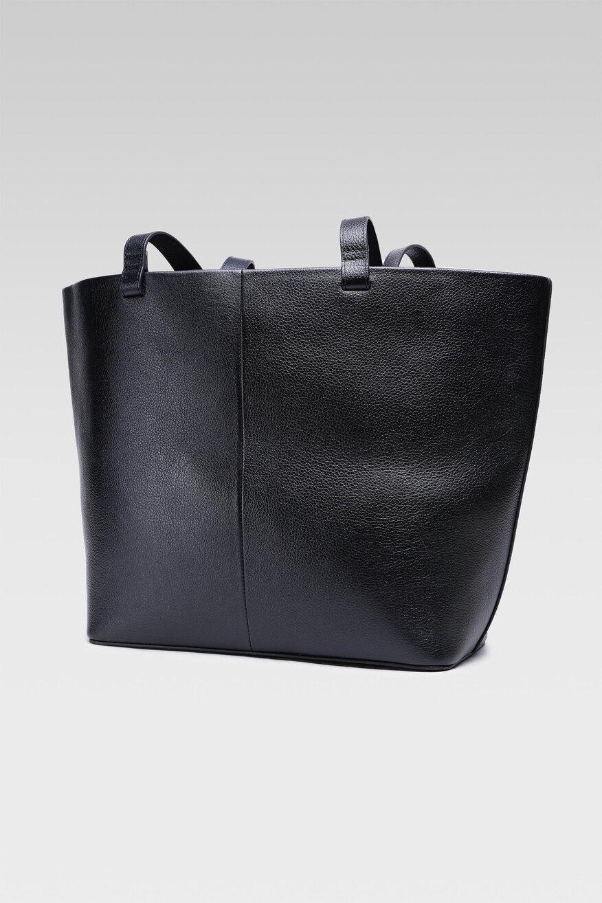 
                Gino Rossi - Torebka shopper skórzana czarna - 5904248527327