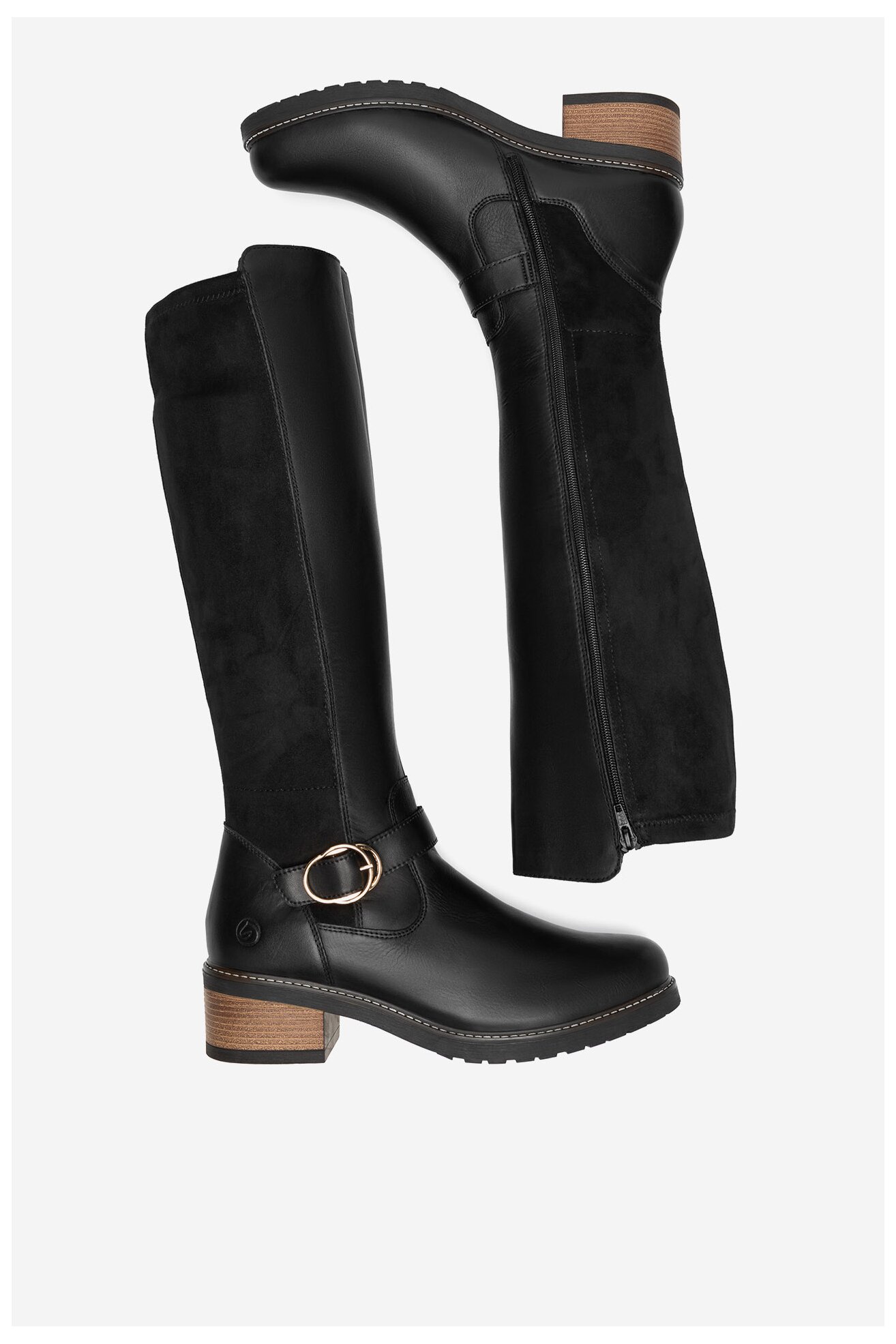 Kozaki Remonte D1A73-01 Czarny