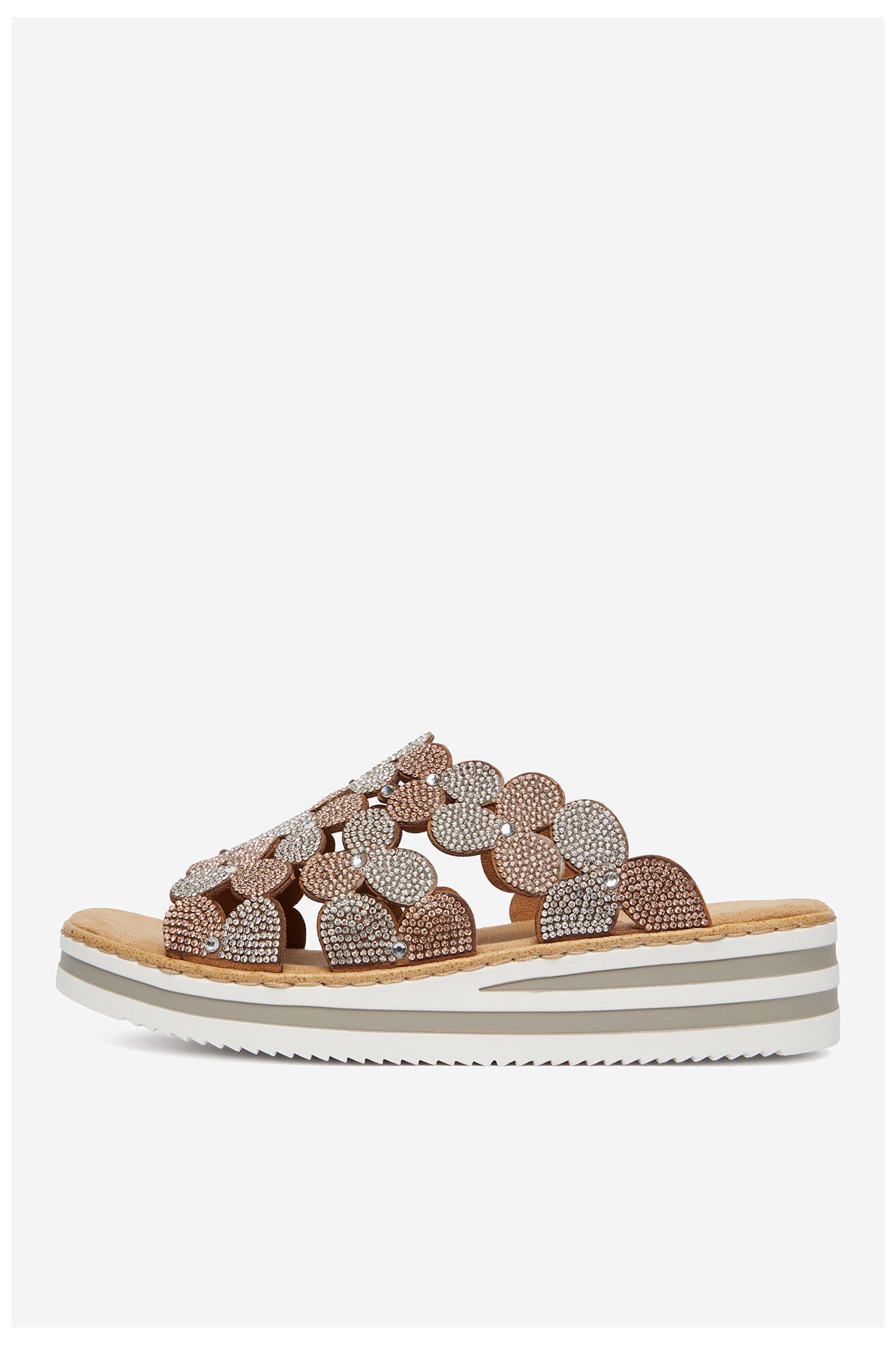 Klapki Rieker CEO-V02R8-90 Złoty