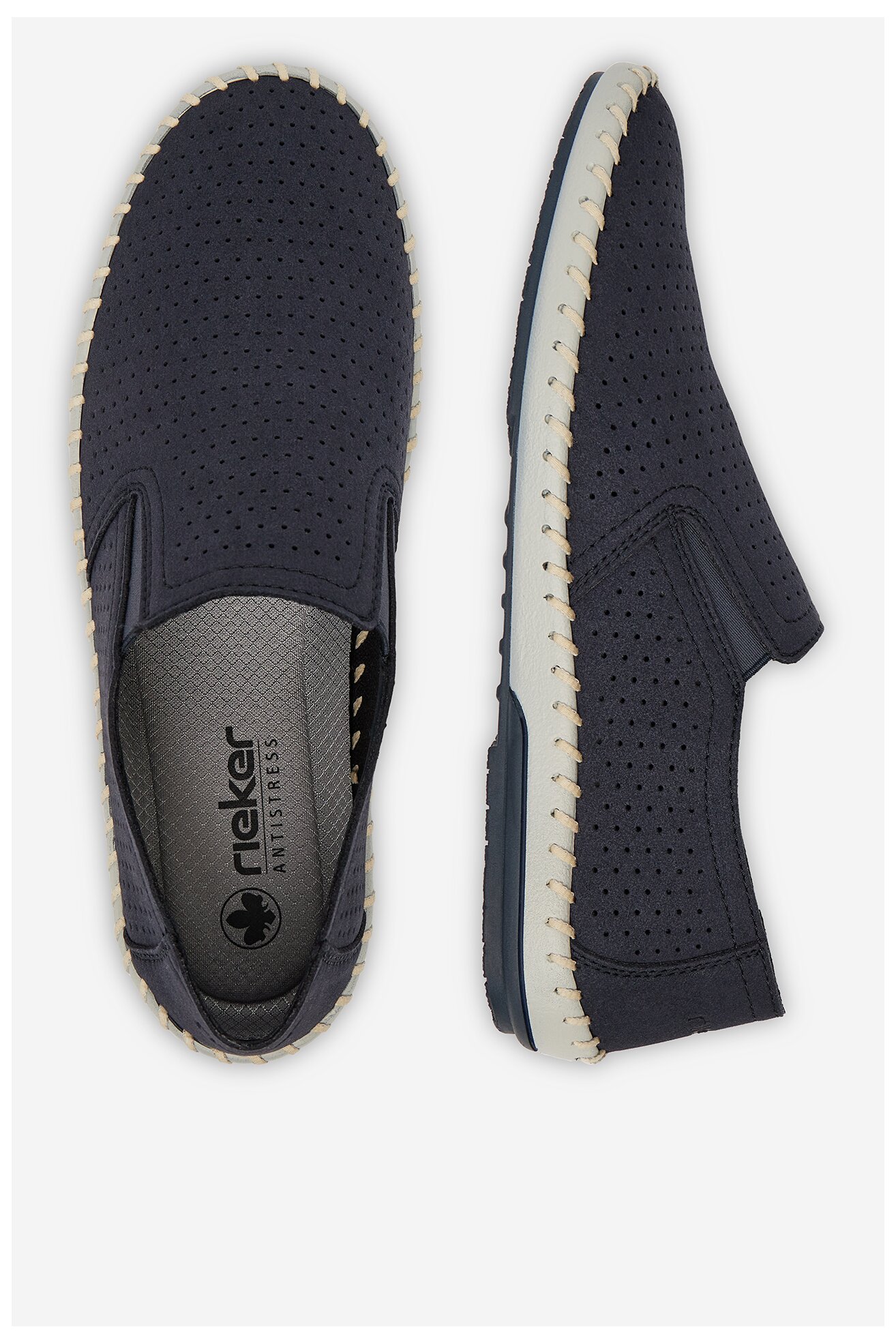 Polobotka Rieker B4555-14 TMAVĚ MODRÁ