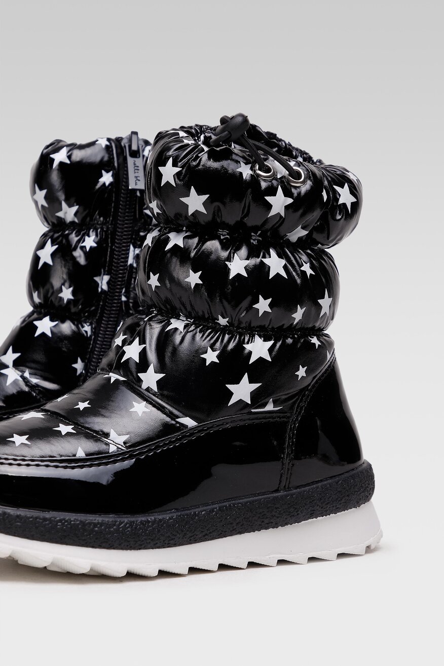 
                Nelli Blu - Kozaki z printem czarne - 5904248113605