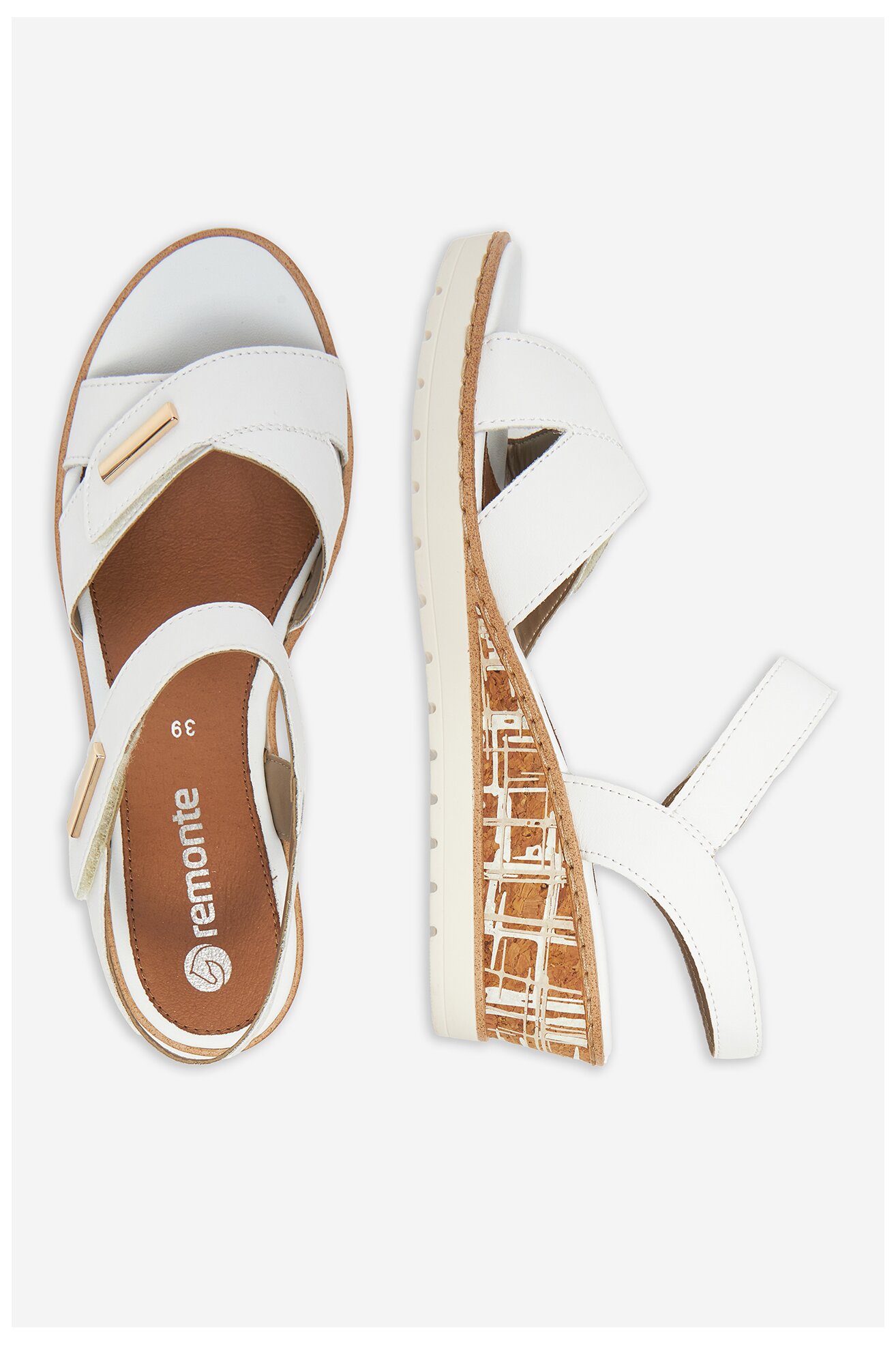 Sandały Remonte CEO-R6266-80 Biały