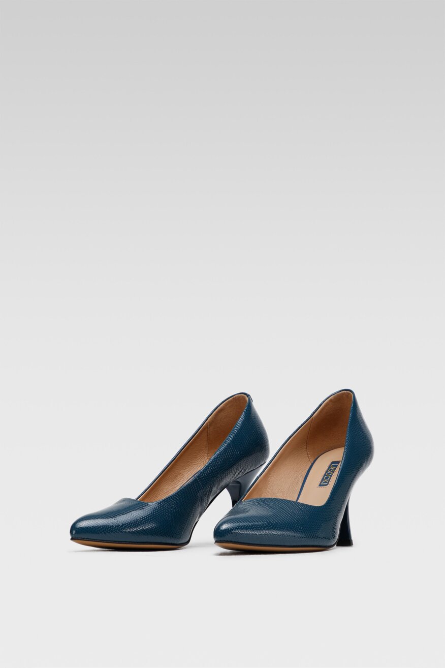 
                Lasocki - Skórzane czółenka na obcasie - 5903698857916