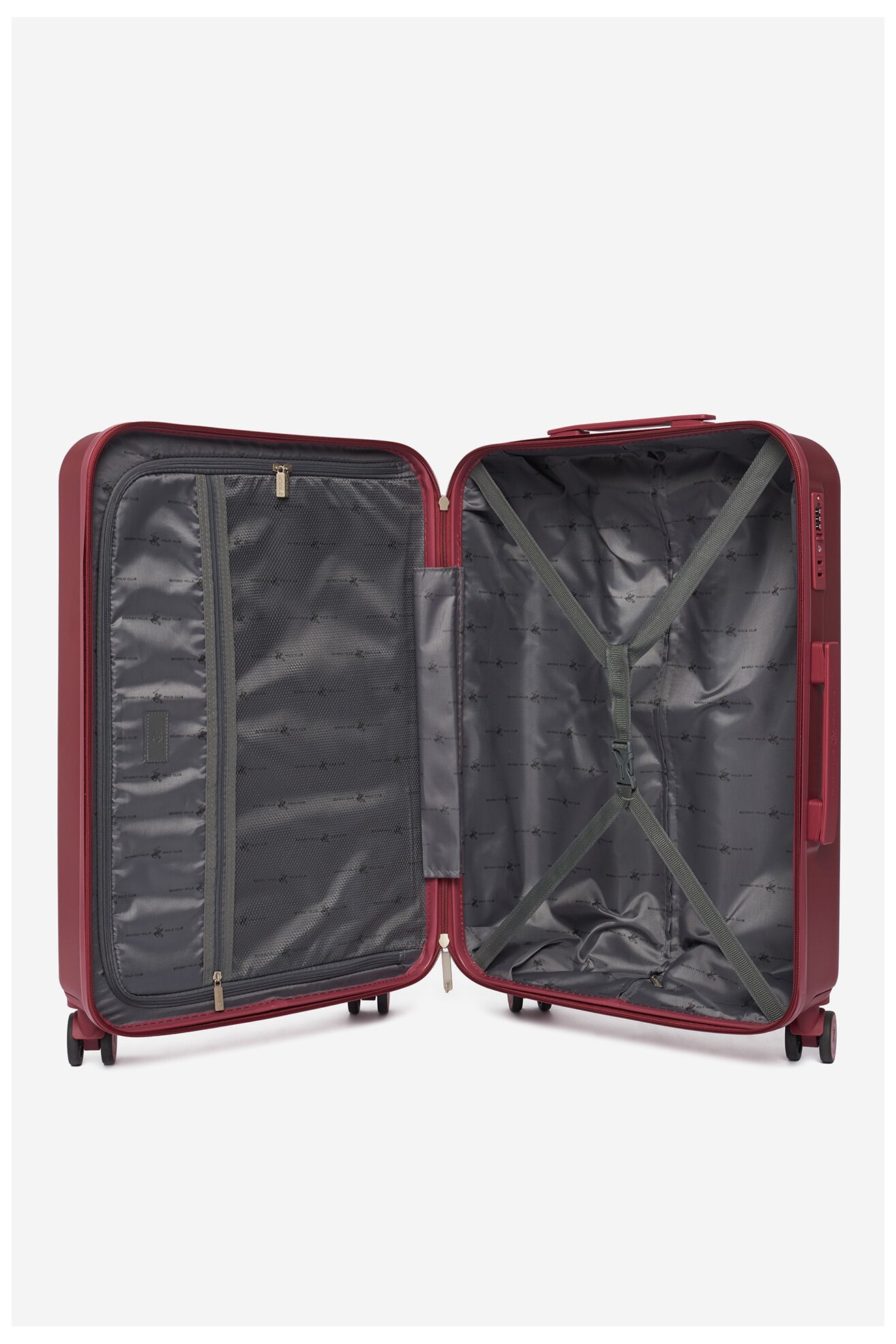 Valiză Beverly Hills Polo Club CEO-BHPC-M-004-08-BURGUNDY GRENA