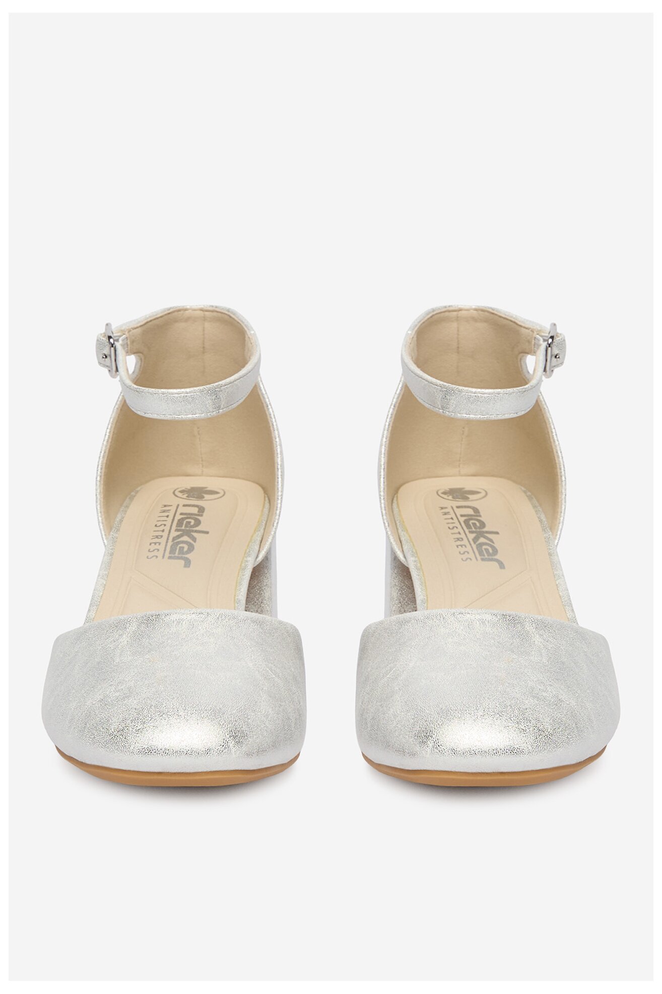 Czółenka Rieker CEO-44762-90 Srebrny