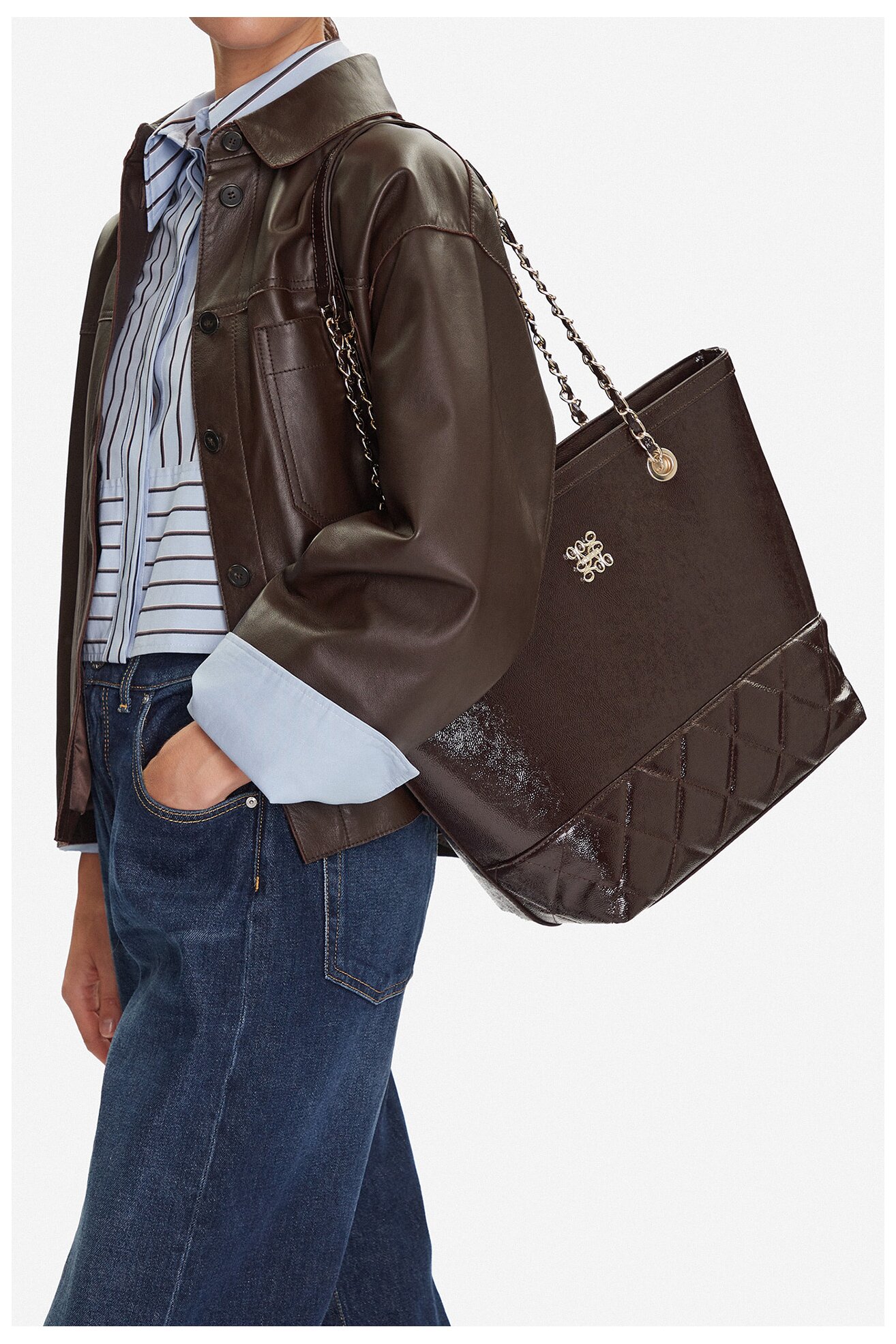 Дамска чанта NINE WEST C-TRINITY-KY090 КАФЯВ