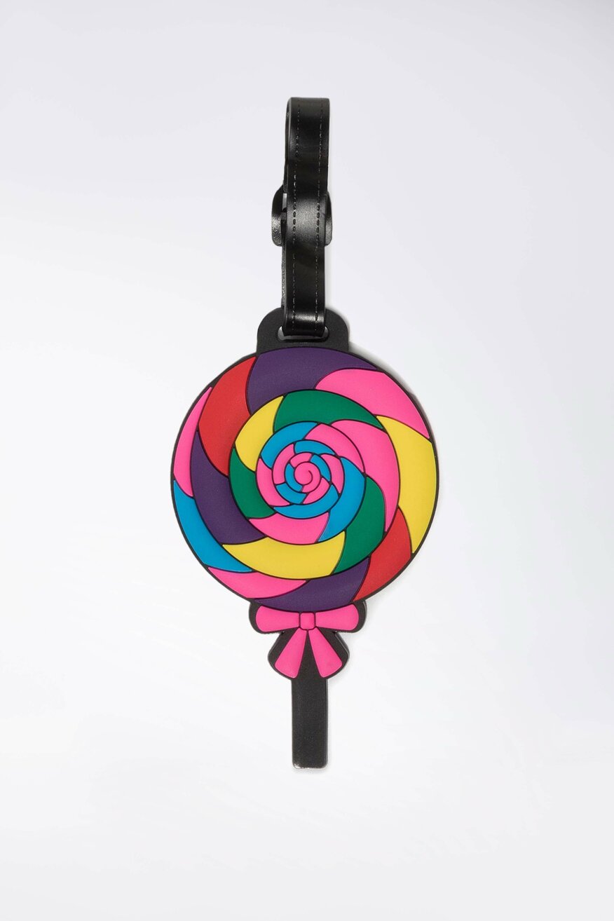 ACCCESSORIES - Identyfikator do bagażu z printem różowy - 5903419472862