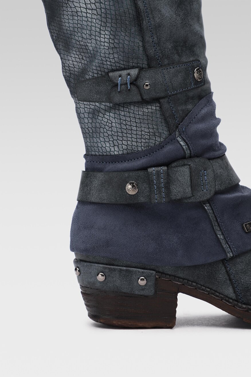 
                Rieker - Kozaki na obcasie szare - 5903698969435