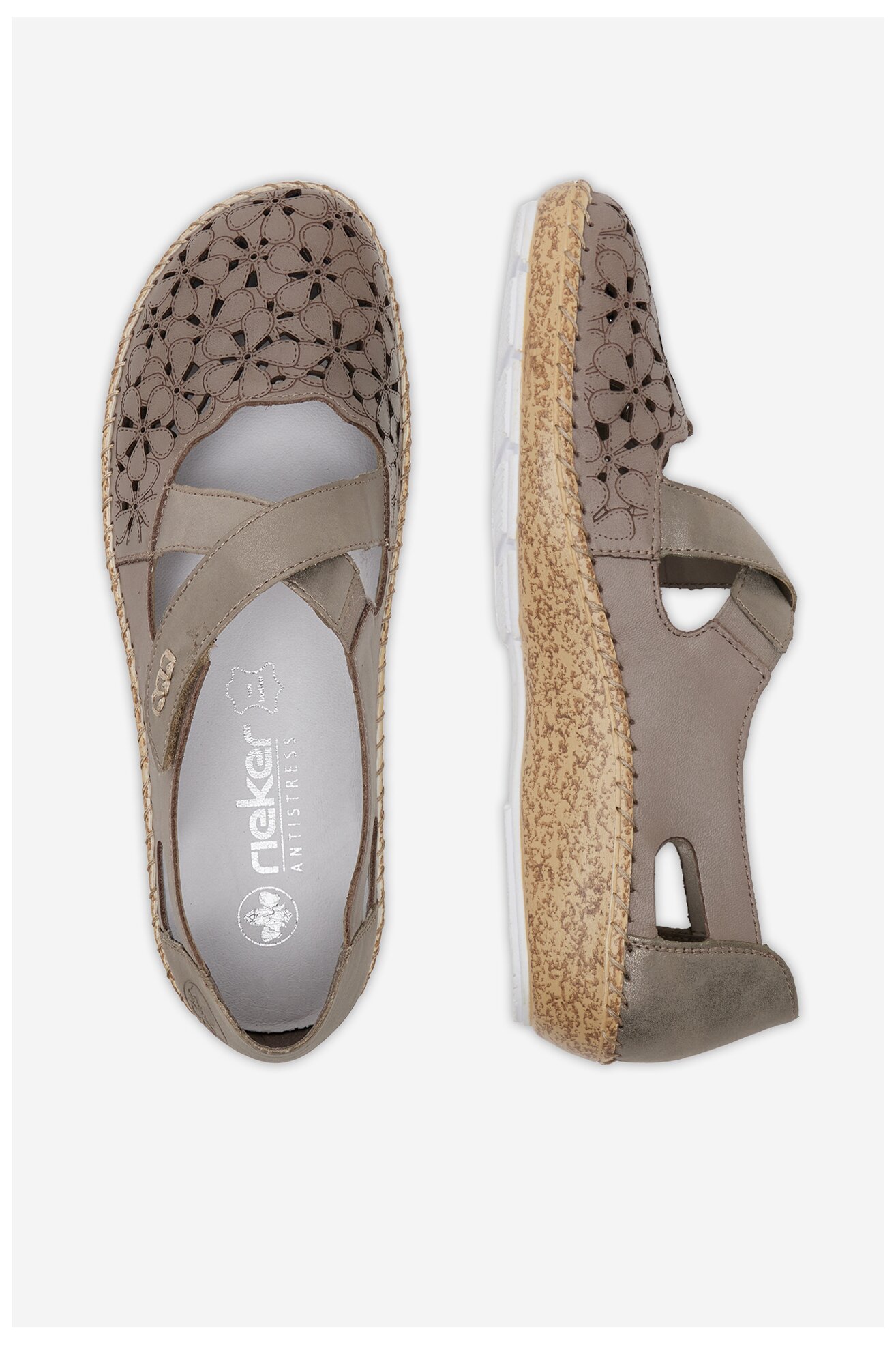 Półbuty Rieker CEO-44856-64 Beżowy ciemny