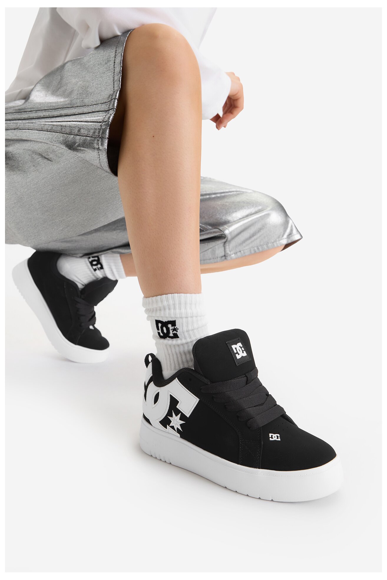 Кросівки спортивні DC Shoes EO-COURT GRAFFIK PLATFORM DC02422004 ЧОРНИЙ