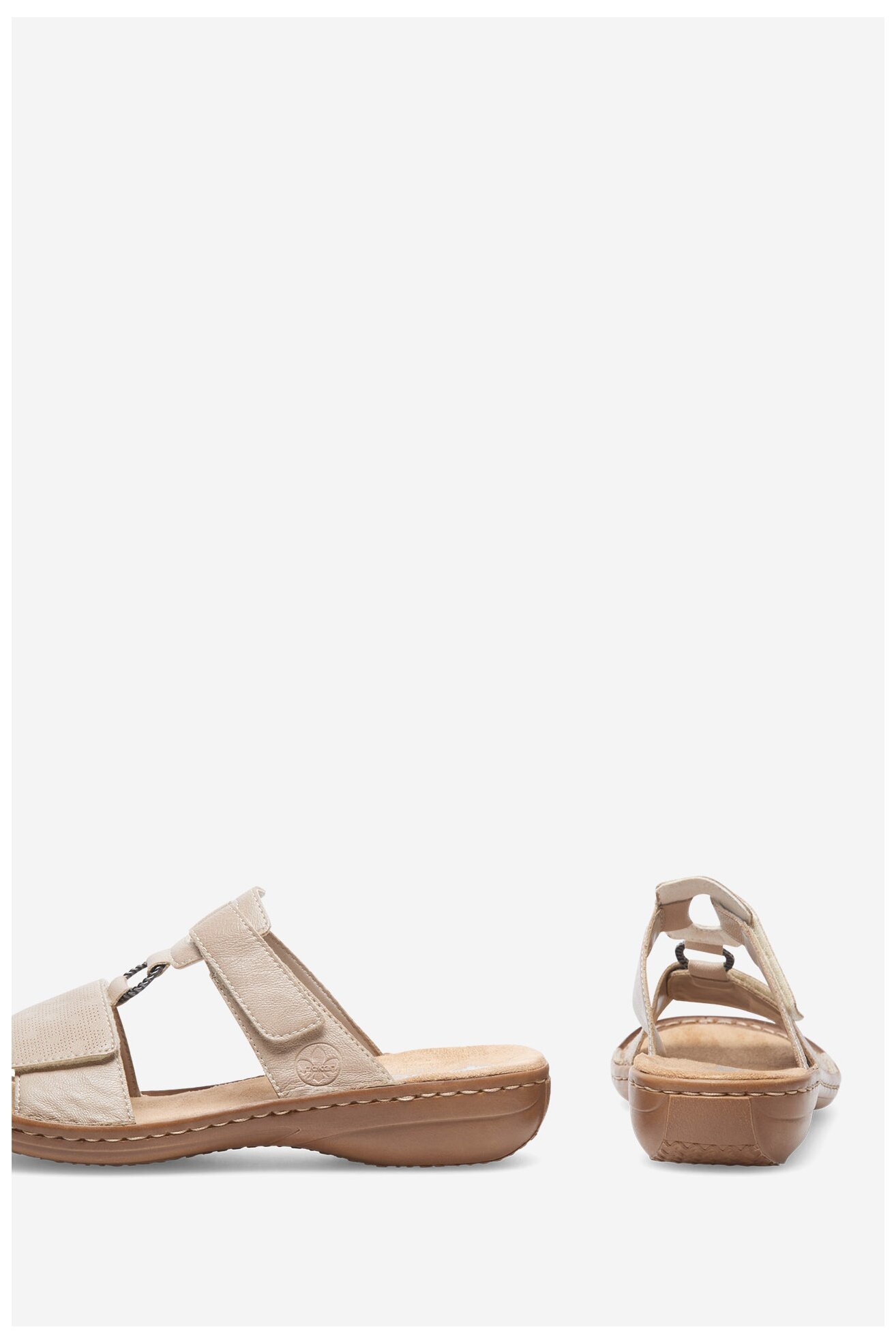 Klapki Rieker 60885-62 Beżowy