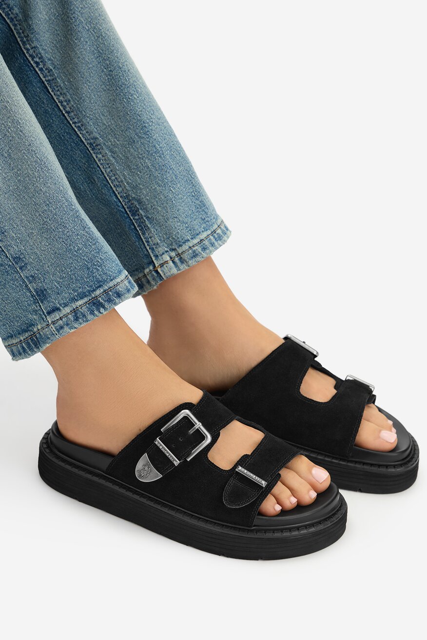 U.S. POLO ASSN. - Klapki zamszowe - 5906751980774