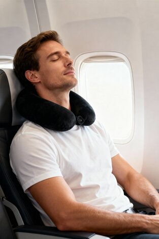 Jastuk za putovanja DeeZee CEO-9WF-002-AW25 CRNA