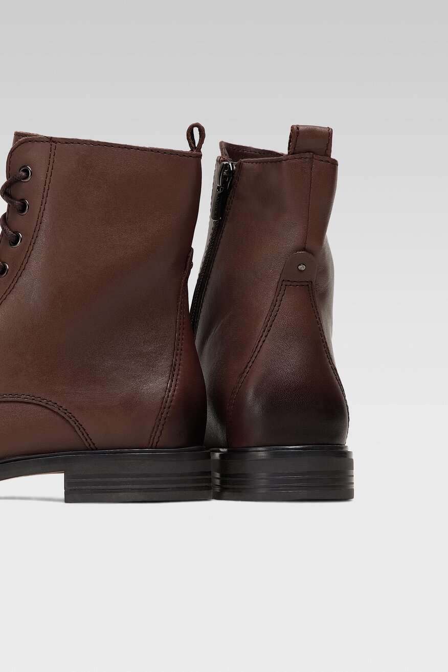 
                Lasocki - Skórzane trzewiki brązowe - 5904248041632