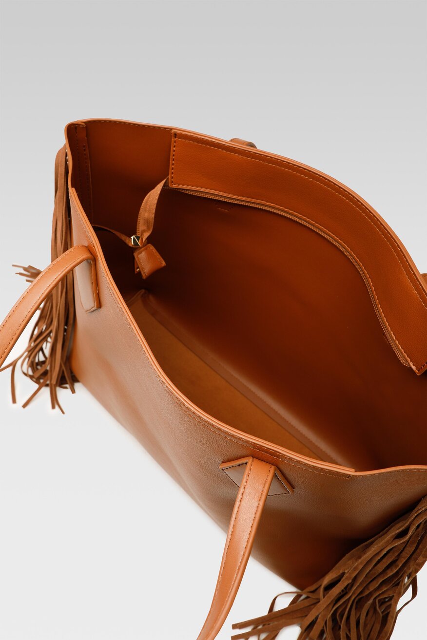 
                Jenny Fairy - Torebka shopper z aplikacją brązowa - 5903698874593