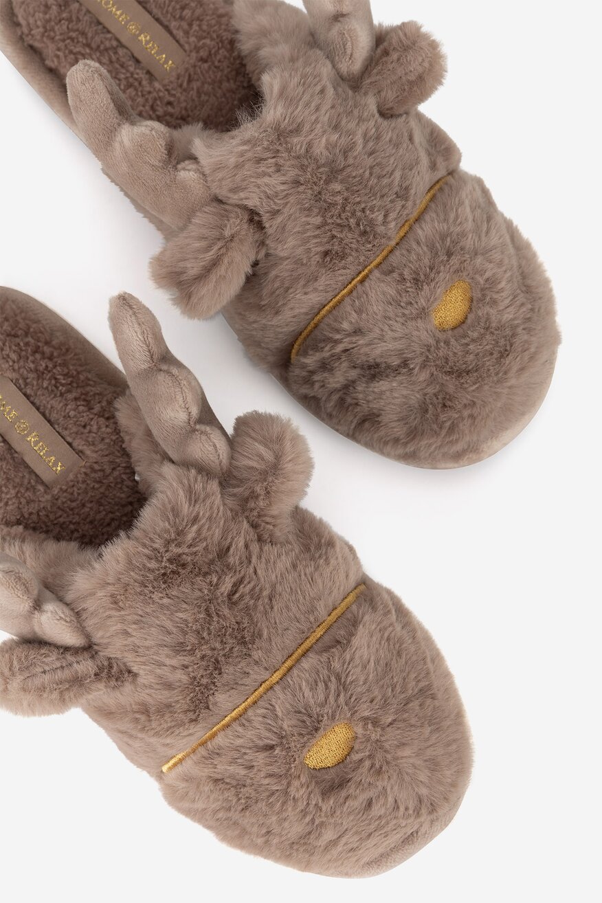 Papuci de casă Home&Relax BEJ ÎNCHIS - 5903419649974