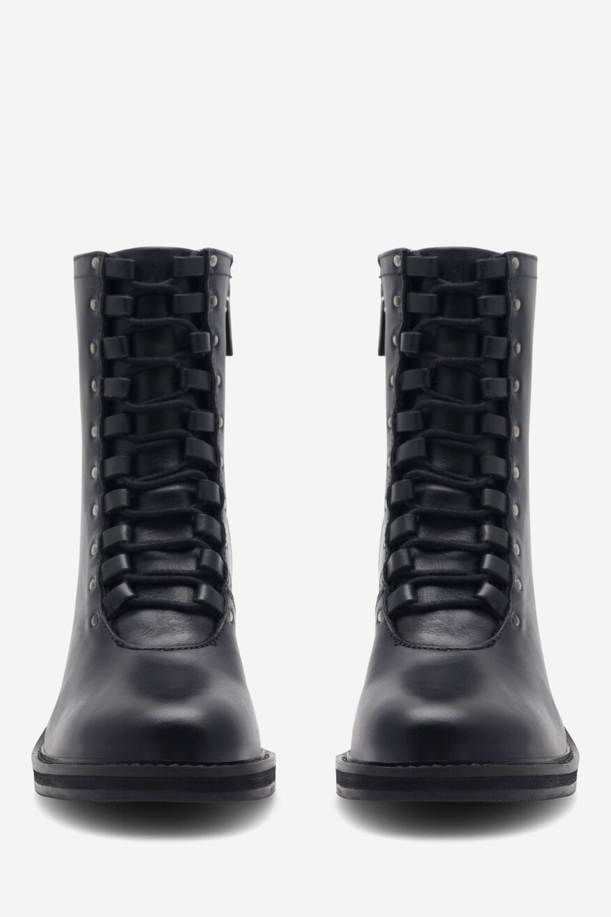 Sergio Bardi - Trzewiki skórzane na słupku - 5905588091516