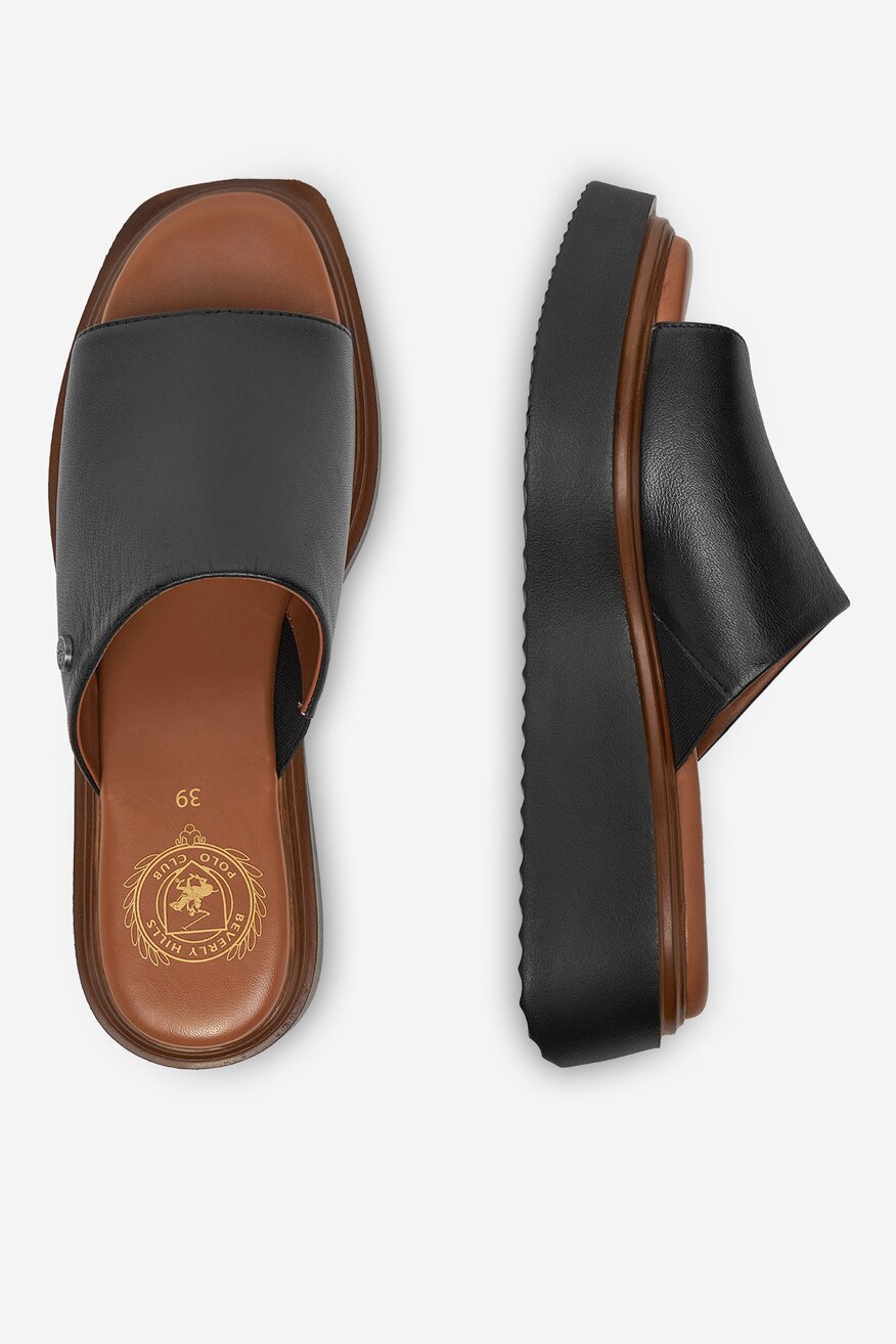 Beverly Hills Polo Club - Klapki skórzane - 5906751161937