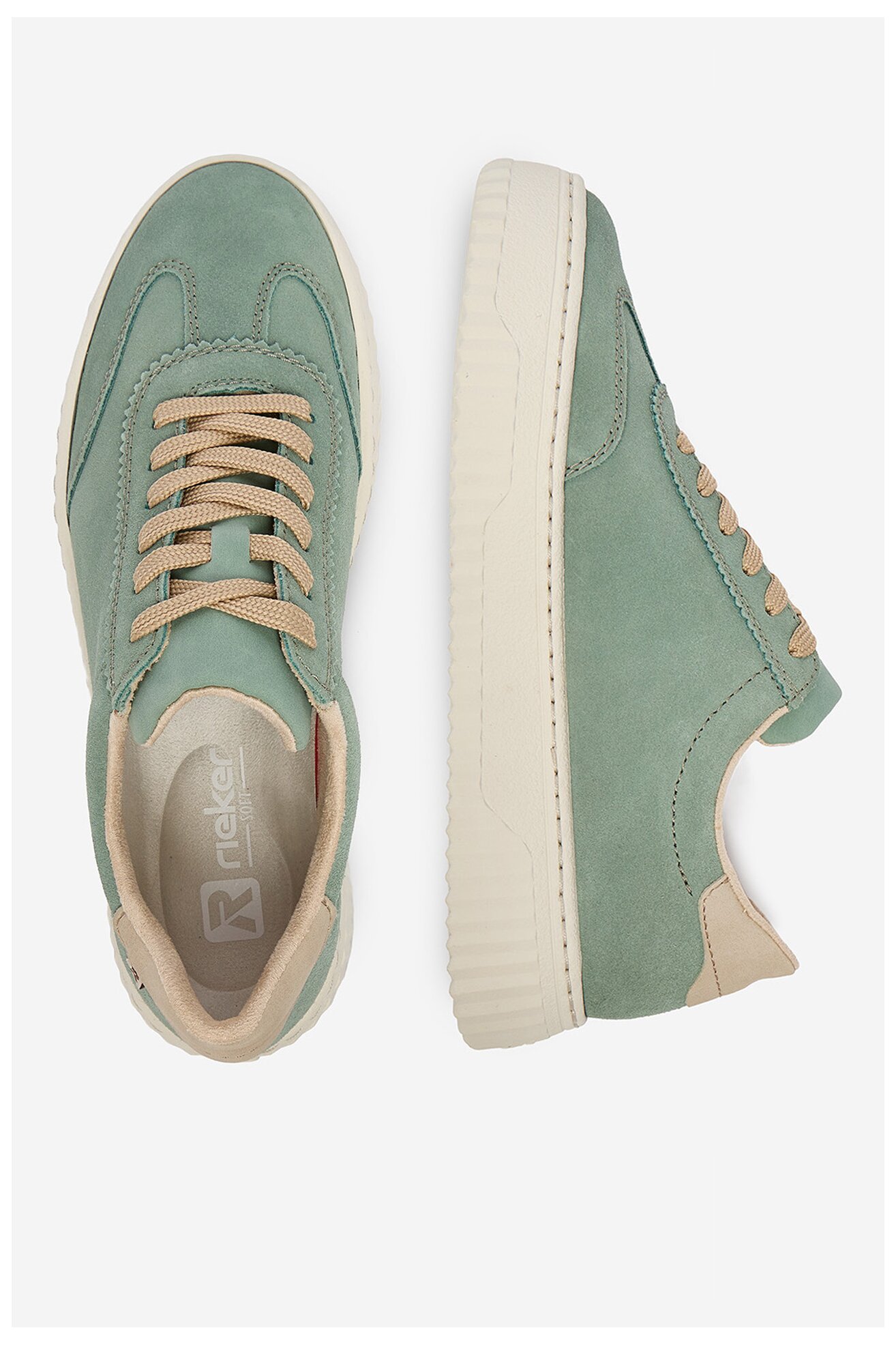 Sneakers Rieker CEO-N9910-52 Turkusowy