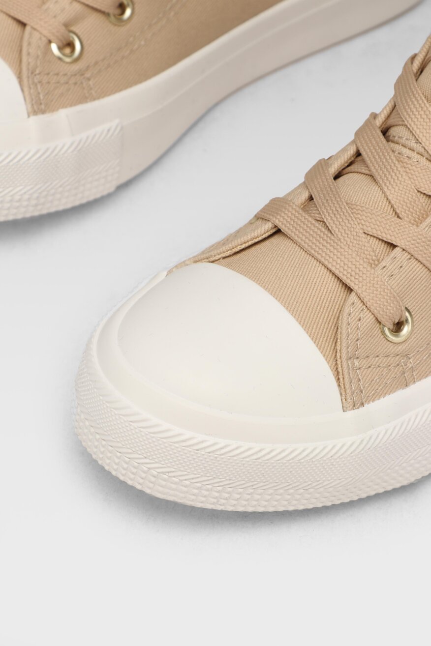 Jenny Fairy - Trampki beżowe sznurowane - 5903698578538