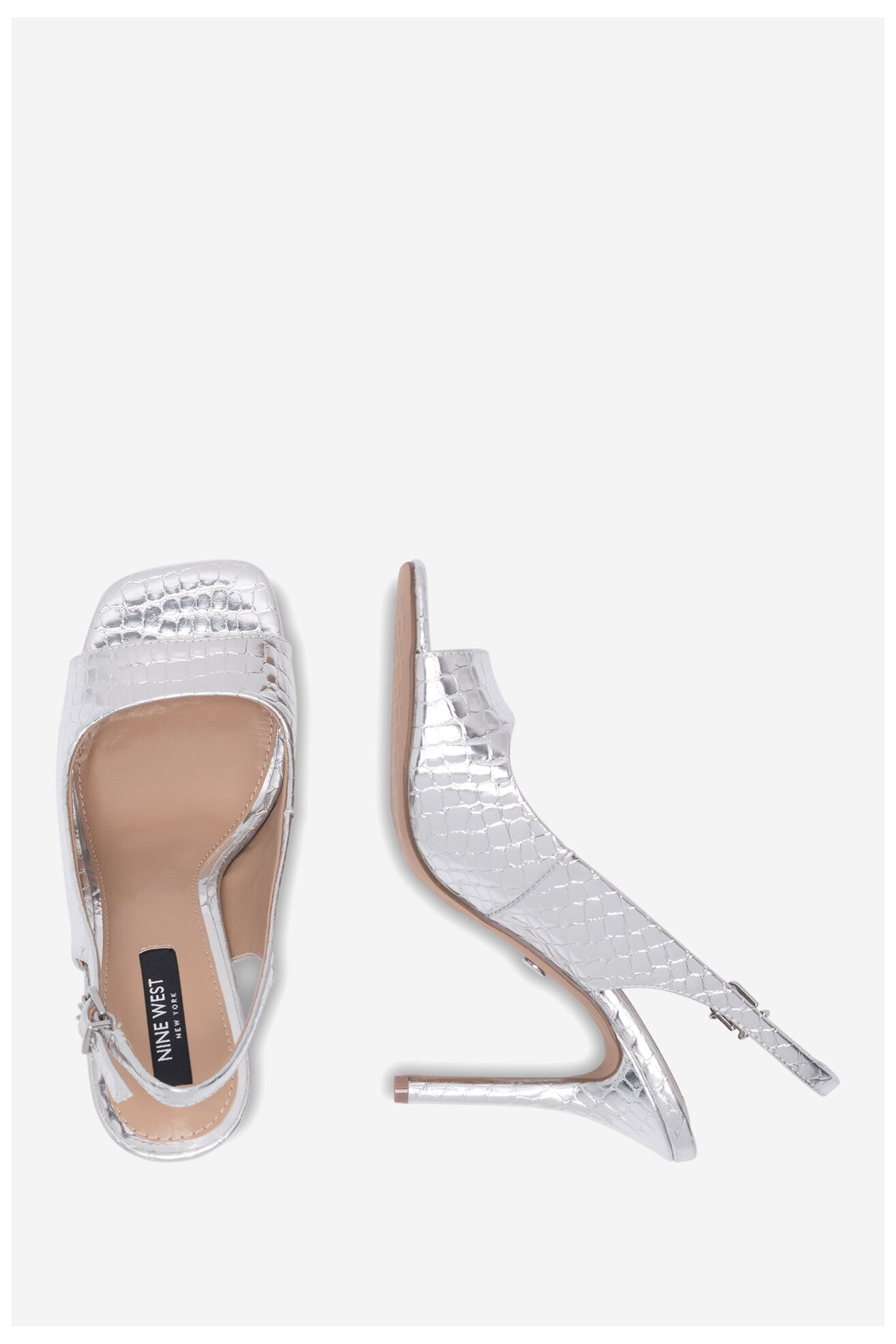 Sandały NINE WEST FF-1065 Srebrny