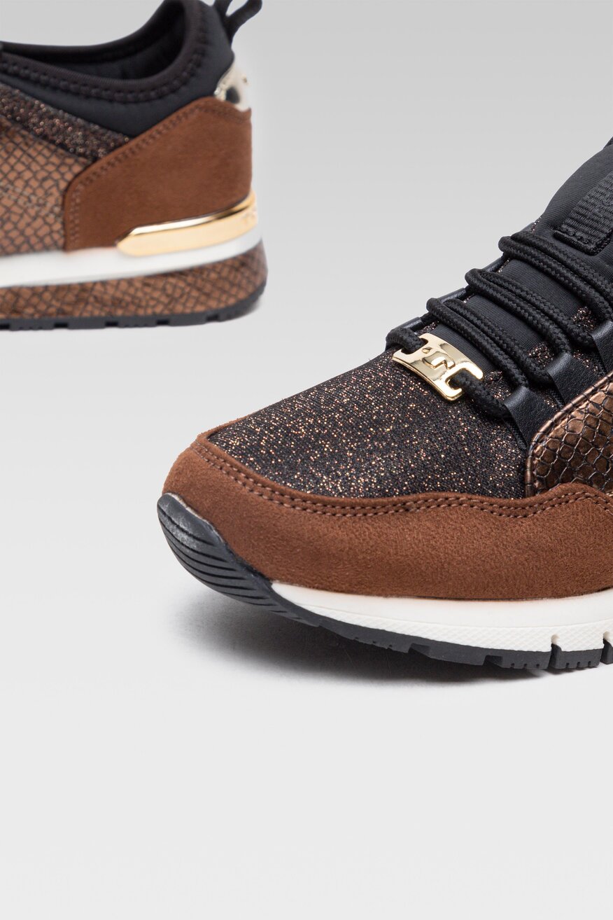 Tom Tailor - Sneakersy brązowe sznurowane - 5904248089412