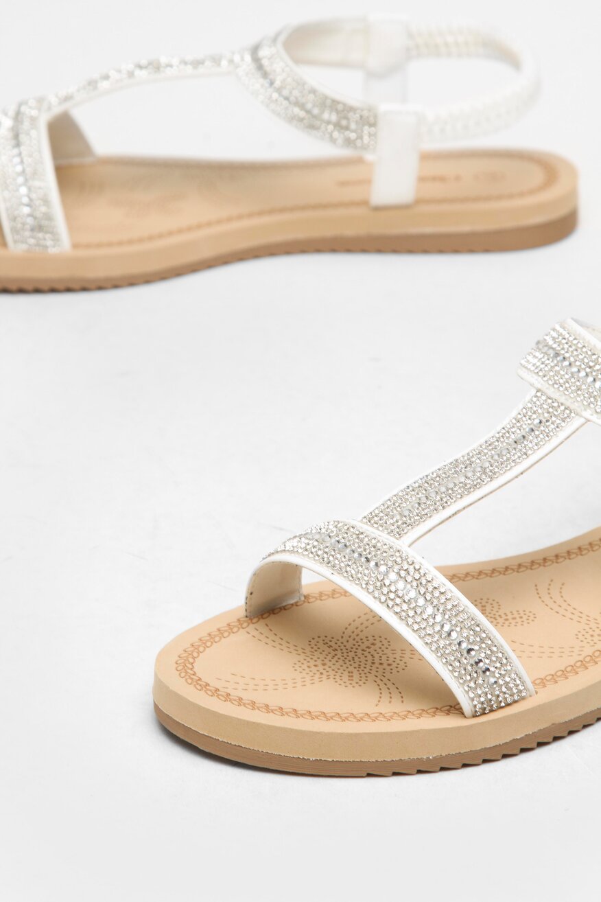 Clara Barson - Sandały srebrne - 5904862834290