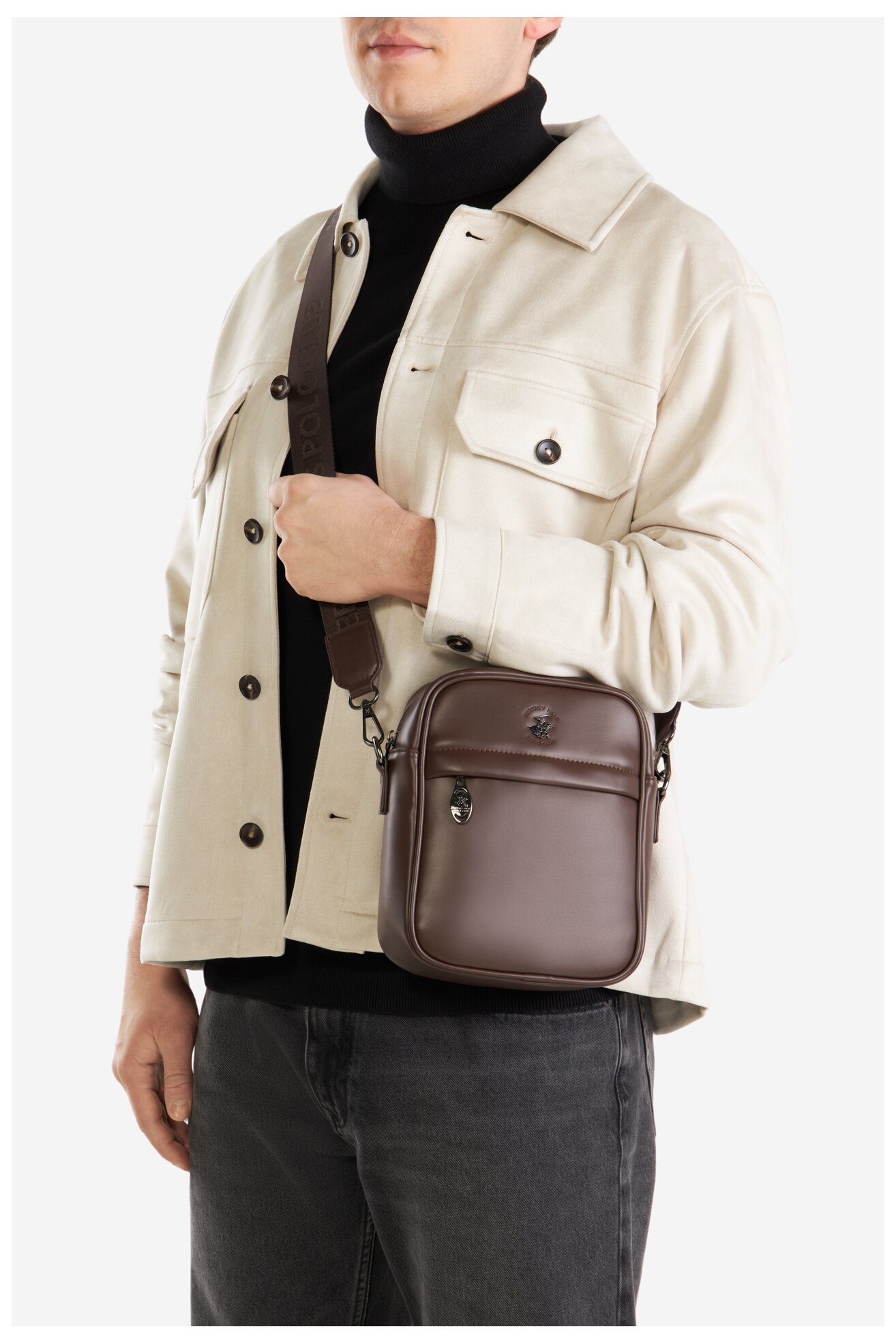 Férfi táska Beverly Hills Polo Club BHPC-L-018-07 BARNA