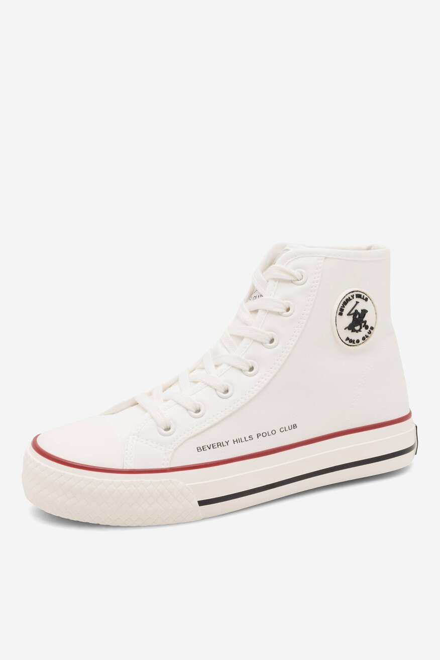 Pantofi pânză Beverly Hills Polo Club ALB - 5905588439486