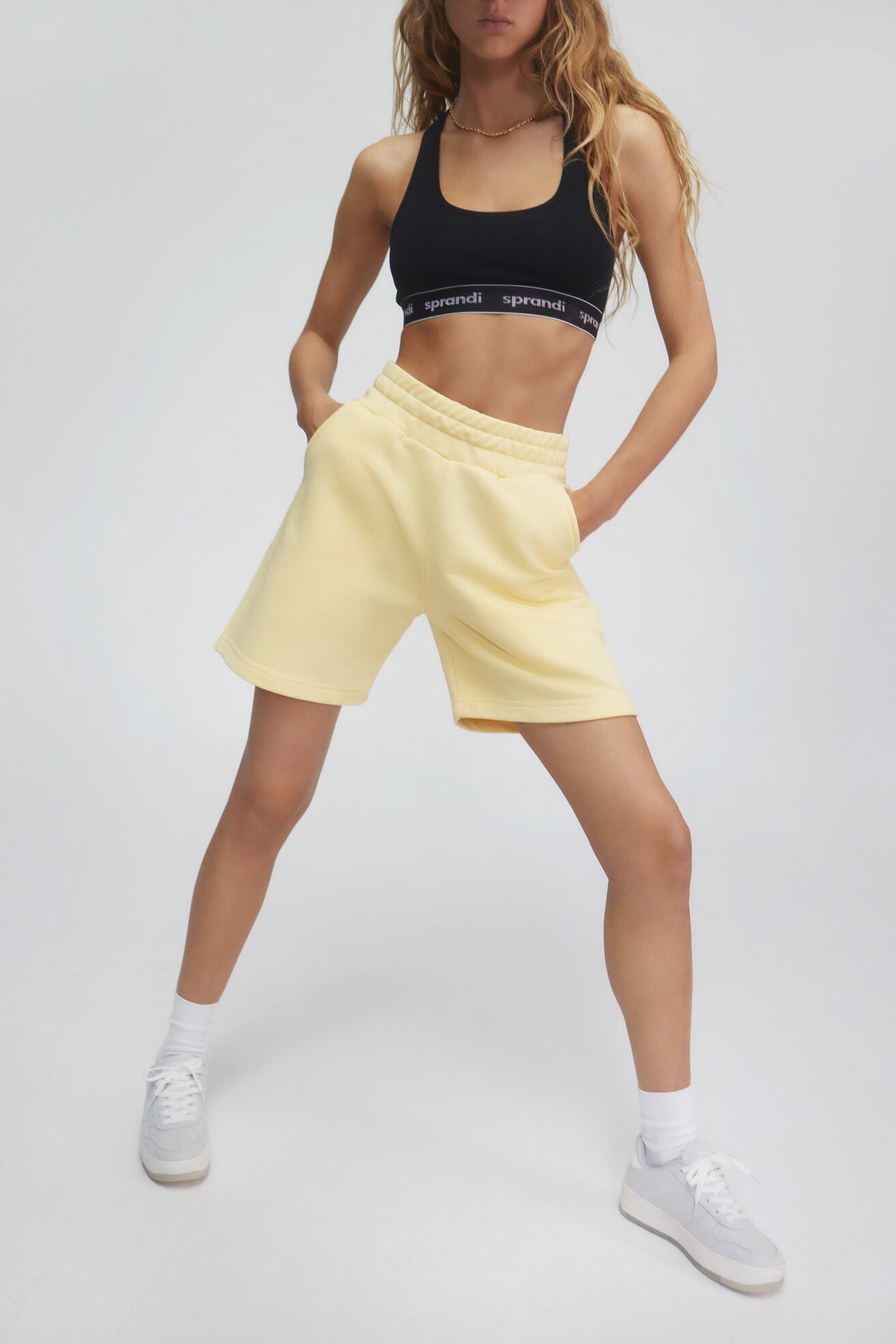 Spodenki Sprandi SS21-SHD003 Żółty