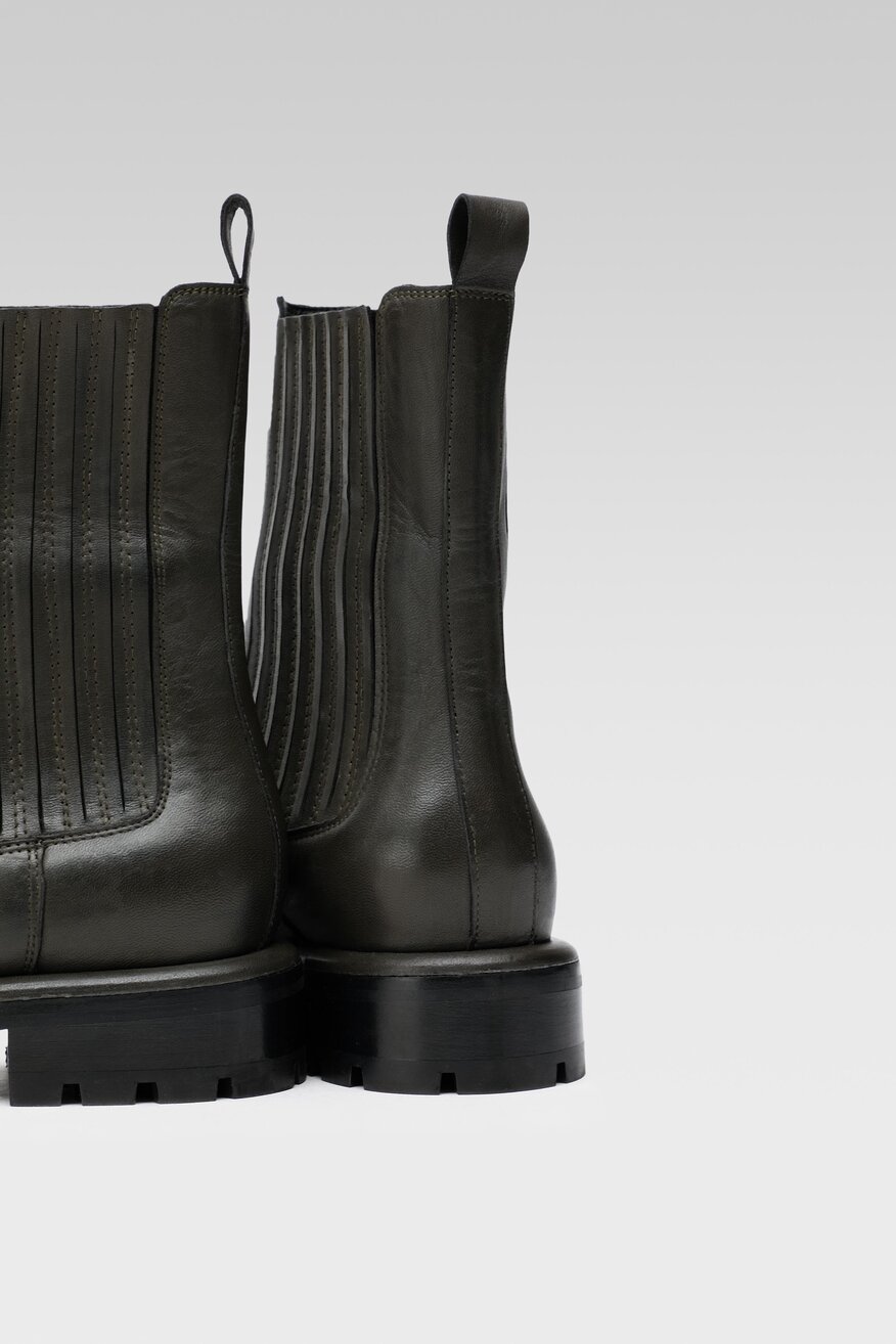 Gino Rossi - Skórzane botki srebrne - 5904862542423