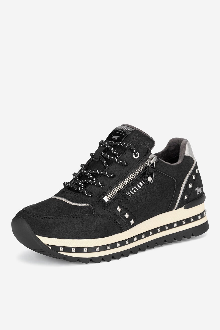 Mustang - Sneakersy na platformie - 5905588862697