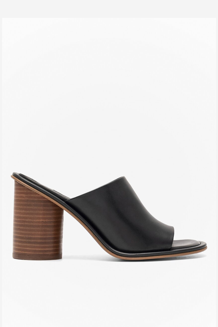 Gino Rossi - Skórzane klapki czarne - 5904862846385