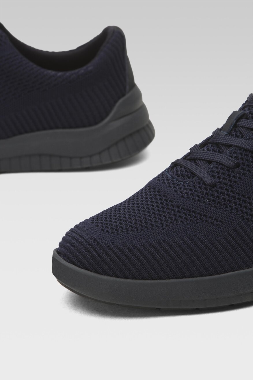 Badura - Sneakersy granatowe sznurowane - 5904248759704