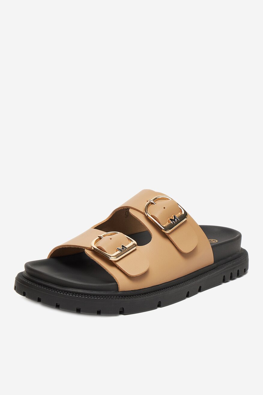Mexx - Klapki skórzane - 5906751065242