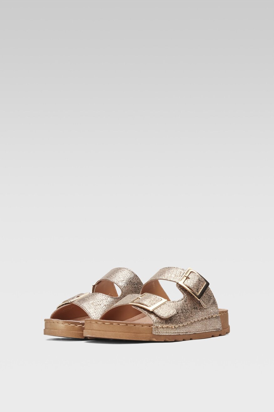 
                Clara Barson - Klapki złote - 5904862755137