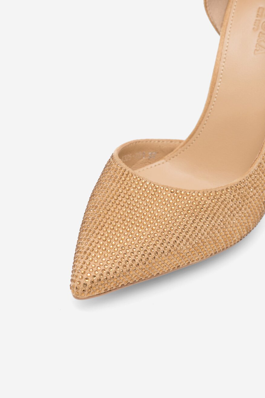 
                Badura - Czółenka skórzane na szpilce - 5905588144267