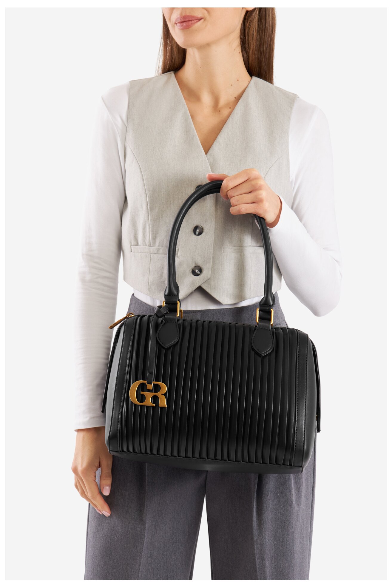 Дамска чанта Gino Rossi TYLO0571 ЧЕРЕН