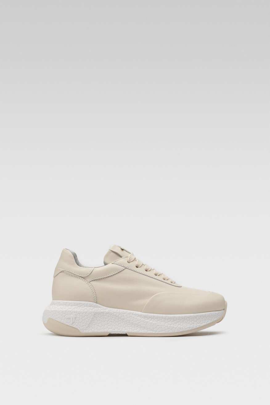 
                Togoshi - Skórzane sneakersy beżowe - 5904248871956
