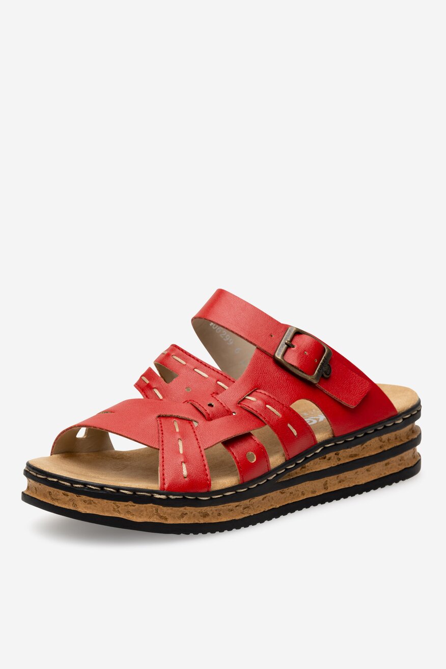 Rieker - Klapki na koturnie - 2230056229577