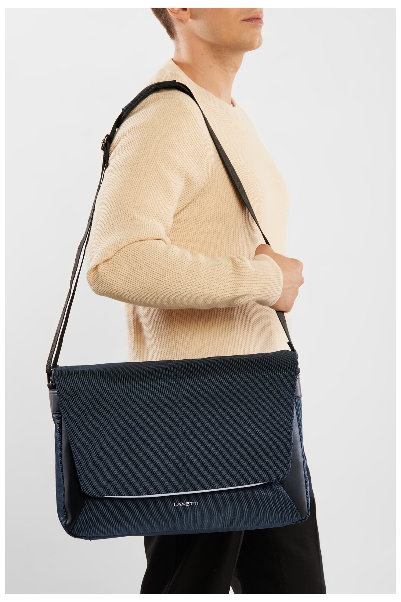 Torba męska Lanetti LAN-N-011-05 Granatowy