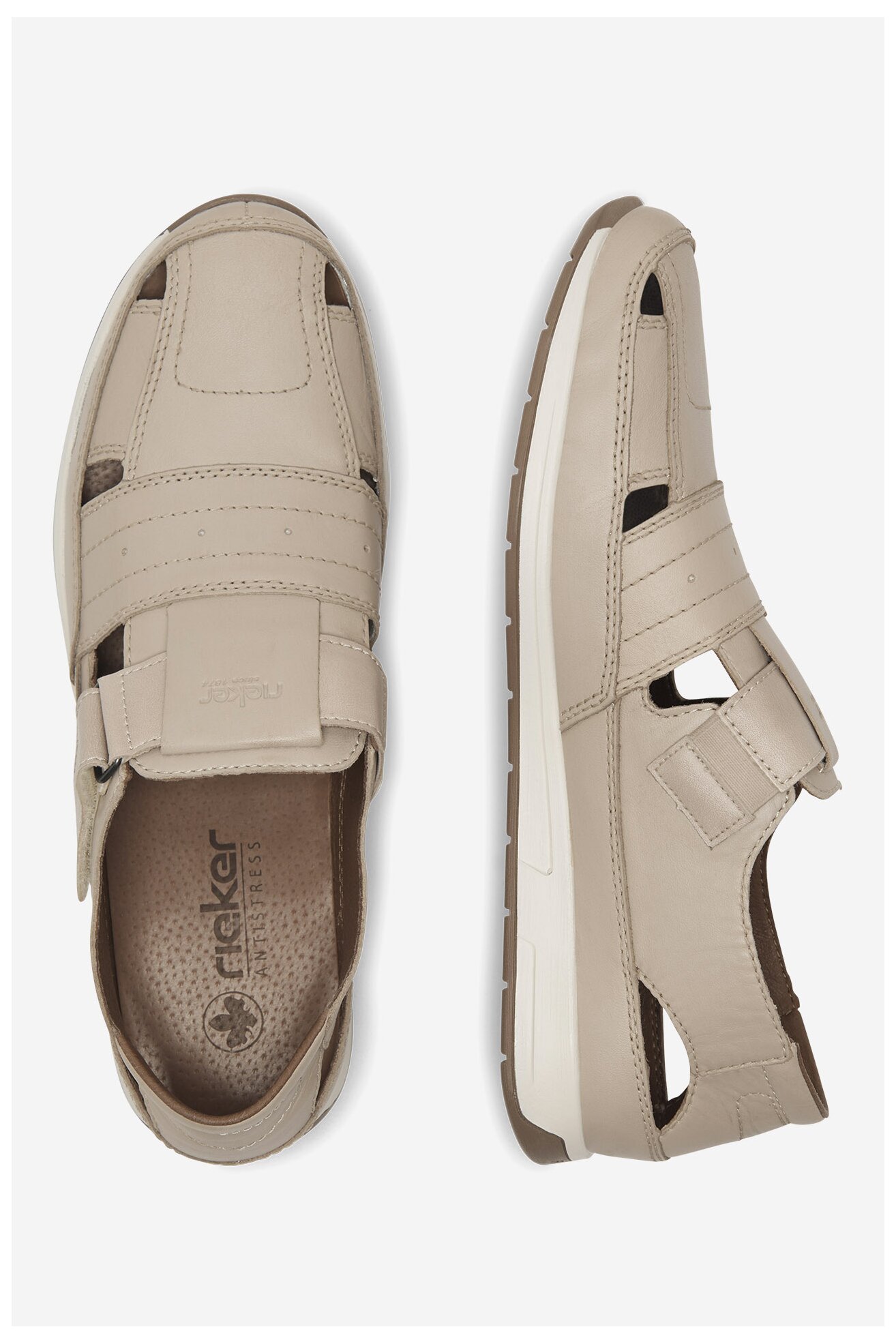 Półbuty Rieker 11951-60 Beżowy