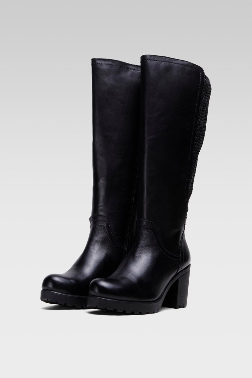 
                Lasocki - Skórzane kozaki czarne - 5904248142841