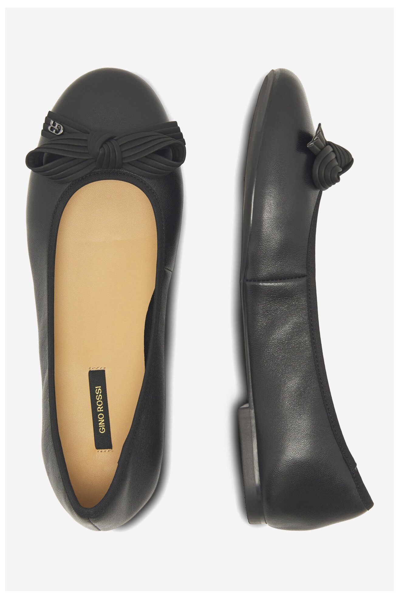 Baleriny Gino Rossi COZY-HS001-1-2 Czarny