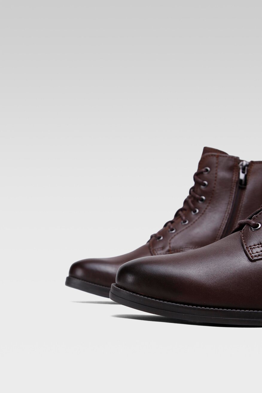 
                Lasocki - Skórzane trzewiki brązowe - 5903698886541