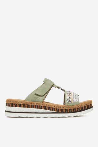 Шльопанець Rieker V79M6-52 СВІТЛО-ЗЕЛЕНИЙ