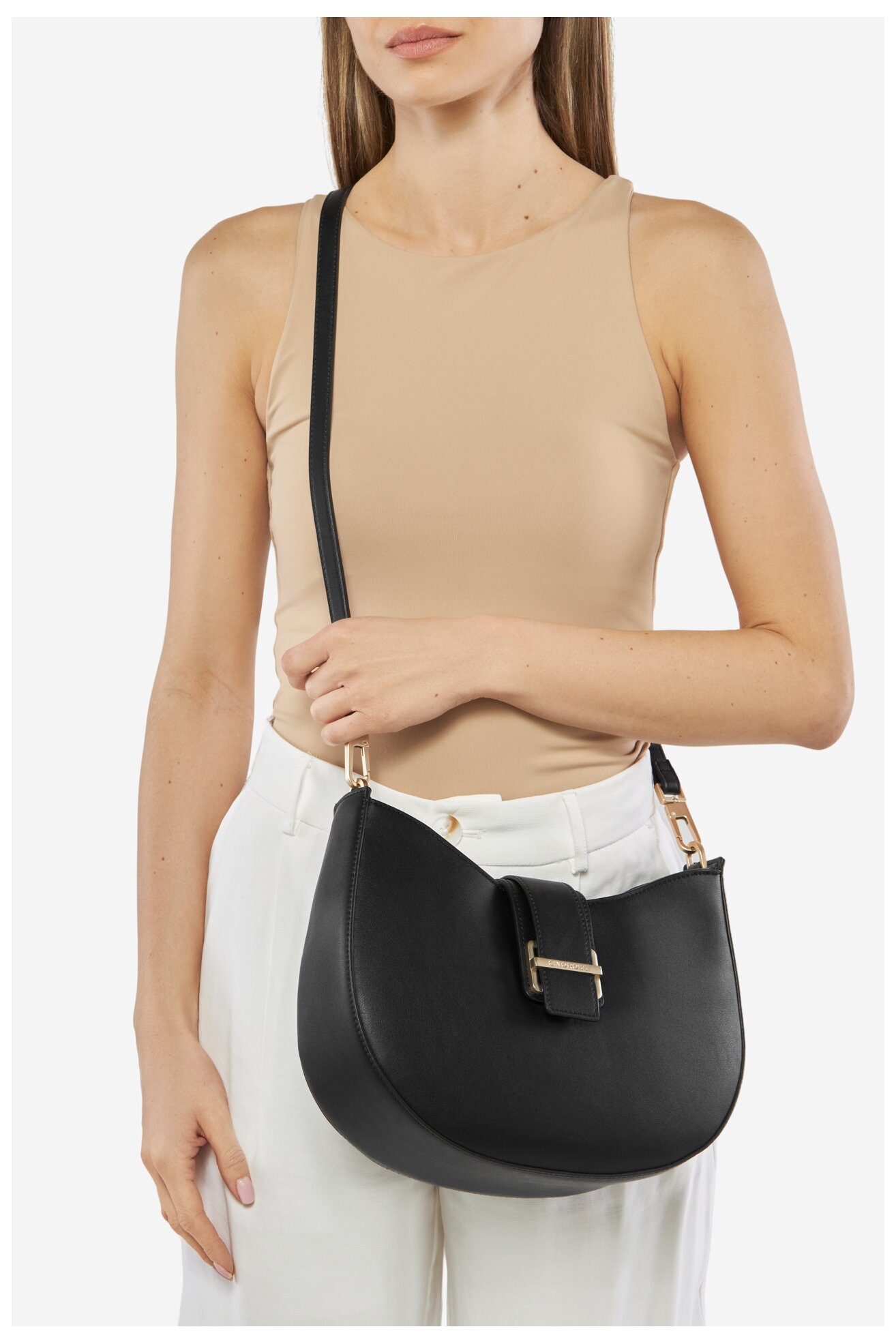 Kézitáska Gino Rossi 1-2 FEKETE