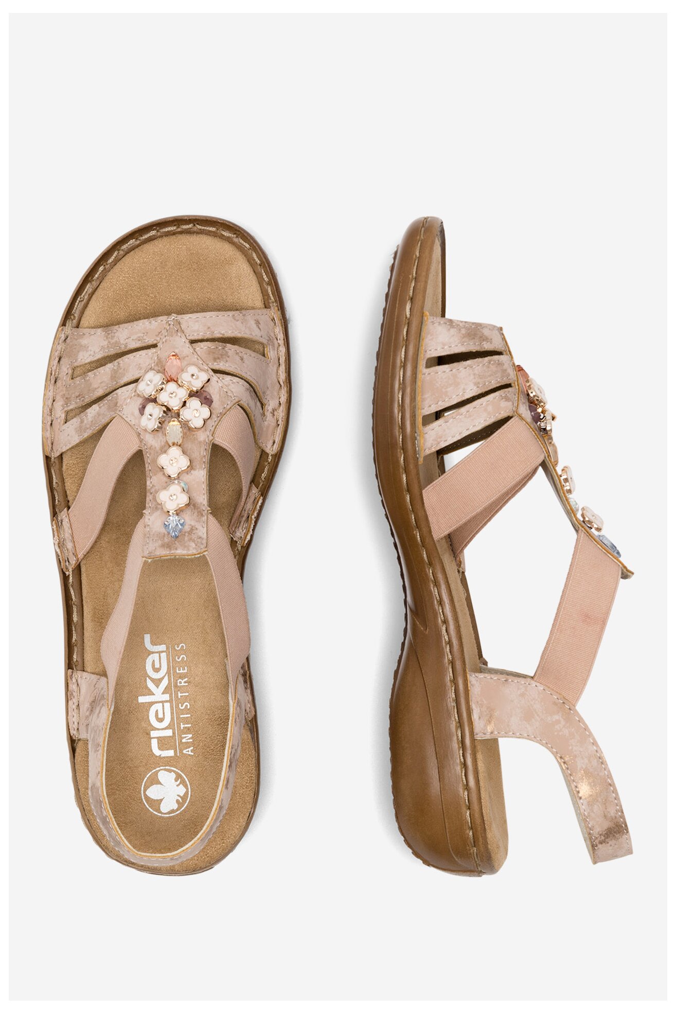 Sandały Rieker 60855-31 Różowy