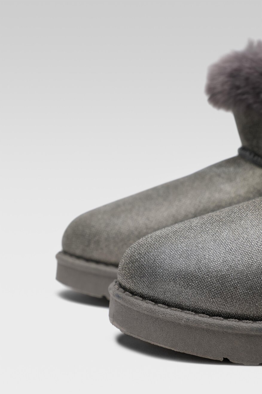 
                Botki Nelli Blu - Śniegowce ocieplane Szary - 5904862392547